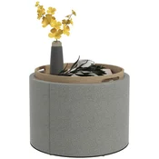 Homestar Okrogla shranjevalna tabure 56x56x42 cm siva