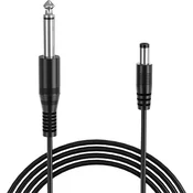 6,35 mm vtični kabel, univerzalni DC napajalni vtič, črne barve, 2 m