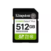 Kingston SD Kartica, SDHC 512 GB Class 10 Canvas