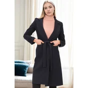 Z9739 DEWBERRY WOMENS COAT-NAVY BLUE