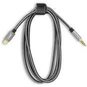 LINQ Avdio kabel USB-C v prikljucek 3,5 mm 4-pinski moški najlonski pleten 1,5 m, LinQ - ČRN, (20630297)