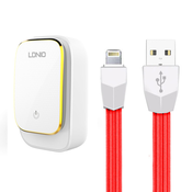 LDNIO HIŠNI POLNILEC 220V adapter 4xUSB 4,4A z Lightning (apple) kablom