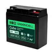 Green Cell AGM VRLA 12V 18Ah akumulator bez održavanja za blagajne, igračke, kamere (181x77x167mm)