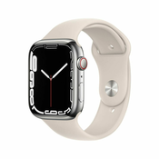 Apple Watch Series 7 OLED 45 mm Digitalno Ekran osjetljiv na dodir 4G Srebro Wi-Fi GPS
