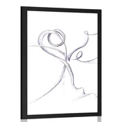 Plakat skrivnosten napis Love - 60x90 white