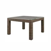 Pooltrend Stolik tarasowy MILANO kwadratowy 110x110 royal piaskowy technorattan Homms
