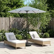 Vrtni Parasol s Podnožjem 230 x 230 cm Poliester Pravokutni