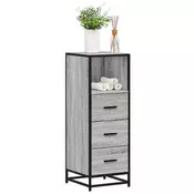 Vidaxl vidaXL Kopalniška omarica sonoma siva 35x37,5x100 cm lepljen les