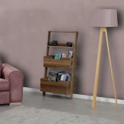 Hanah Home Polica za knjige Low, 59x120x35 cm, Orah