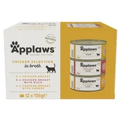 Applaws Chicken Selection Konzerva za macke, pileci izbor u temeljcu 12 x 156 g