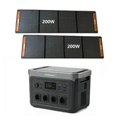 Sončna Elektrarna off-grid 2400W GROWATT INFINITY 2kWh - 2X200W prenosna za kampiranje