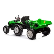 Otroški traktor 24V s prikolico svetlo zelena