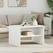 vidaXL Klubska miza Bela 60 x 50 x 40 cm Konstruiran les