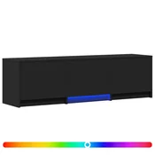 Vidaxl TV omarica z LED osvetlitvijo Z LED Črna 140 x 34 x 40 cm