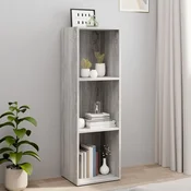 shumee vidaXL Knjižna omara/TV stojalo, siva sonoma hrastova barva, 36x30x114 cm