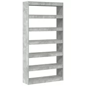 Ormaric za knjige Betonski sivi 100 x 30 x 198 cm