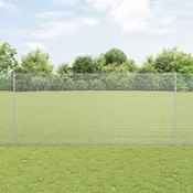 vidaXL vidaXL varjena žična ograja z 22 U stebrički srebrna 1.4x25 m jeklo, (22084609)
