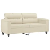 Vidaxl Dvosed krem 140 cm umetno usnje