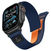 Tech-protect Nylon Elite pašček za Apple Watch 44/45/46/49mm, navy/orange