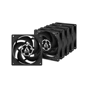 Arctic Set ventilatora P8 PWM PST, 5 komada, Crni
