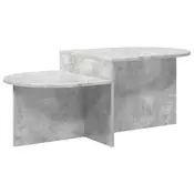vidaXL Klubska miza Betonsko siva 100 x 50 x 40 cm Inženirski les