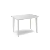 IPAE-PROGARDEN Baštenski plasticni sto Faretto - beli 101 × 68 × 72 cm