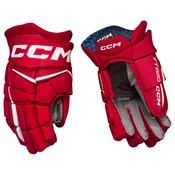 Hokejske rokavice CCM JetSpeed FT880 Red/White Senior 15 palcev