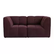 Bordo rdeča žametna sedežna garnitura 180 cm Aloha – Makamii