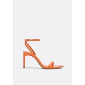 Stradivarius Sandale S Tankom Potpeticom I Satenskim Efektom Narancasta 39