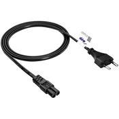 shumee AKYGA napajalni kabel za računalnik z osmico AK-RD-02A IEC C7 - CEE 7/16 evropski vtič 3 m