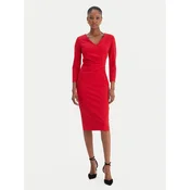 Rinascimento Cocktail obleka CFC0126655003 Rdeča Slim Fit