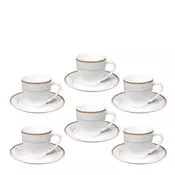 Sigma Set šoljica za kafu QRD2518-D, 6 komada, 140 ml, Beli