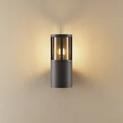 Deko-Light Zunanja stenska svetilka Facado II, siva/dimno siva O 11 cm IP65 kovina - Sodobni - temno siva kovinska RAL 840-M, dimno siva - Aluminij