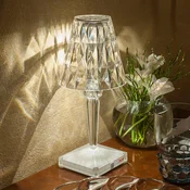 Kartell LED namizna svetilka na baterije, 30 cm, prosojna, IP54 - spalnica - Dizajn - transparentno - Plastika