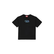 Otroška bombažna kratka majica Diesel TLOGY OVER T-SHIRT črna barva, J02590
