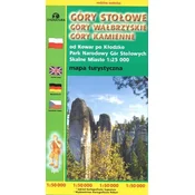 shumee Mizasto gorovje, gorovje Valbrzih, gorovje Kamienne 1:50.000. Turistični zemljevid. Referenčna številka