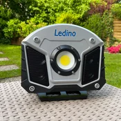 Ledino Rog LED reflektor za polnjenje s funkcijo Bluetooth - srebrna, črna - Kovina
