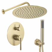 Komplet za tuširanje za vgradnjo Rea Argon Gold Brush + BOX
