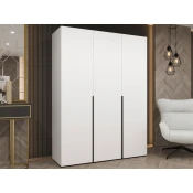 Garderobna omara Hartford 536 (Bela) Črna, Bela, 202x150x52cm, Vrata omareVrata omare: S tečaji