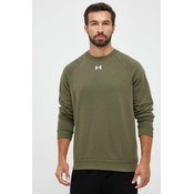 UNDER ARMOUR Muški duks Rival Fleece Crew 1379755-390 maslinasti