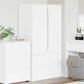 Ormaric s vratima Bijeli 79,5 x 49 x 156 cm Konstrukcijsko drvo