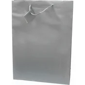 PIGO Vrečka darilna 330x457x102 platificirana mat - srebrna