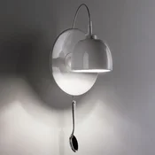Ingo Maurer Light au Lait - Stenska svetilka - Dnevna soba/jedilnica - Dizajn - bela, srebrna - Keramika