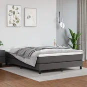 Okvir za krevet s oprugom sivi 140x190 cm od umjetne kože