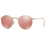 Ray-Ban Round Metal Matte Gold Mirror brown pink mirror Gr. Uni