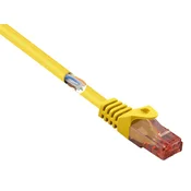 Renkforce Renkforce RJ45 omrežni kabel\, Patch kabel CAT 6 U/UTP 0.50 m rumena z zaščitnim zapornim zatičem\, brez halogena 1 kos, (20418546)