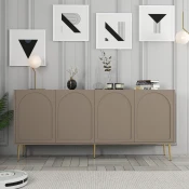 Hanah Home Komoda Lyon 80 180x80x35cm Krem-Zlatna