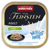 Varčno pakiranje Animonda Vom Feinsten Adult Milkies v omaki 64 x 100 g - Puran v jogurtovi omaki
