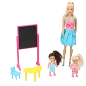 EDDY TOYS Lutka uciteljica sa 2 ucenice i tablom 30.5 cm