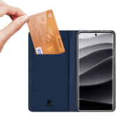 Dux Ducis Usnjen ovitek za Redmi Note 14 Pro 4G moder